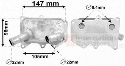 VAN WEZEL 83003215 -  масляный радиатор, двигательное масло